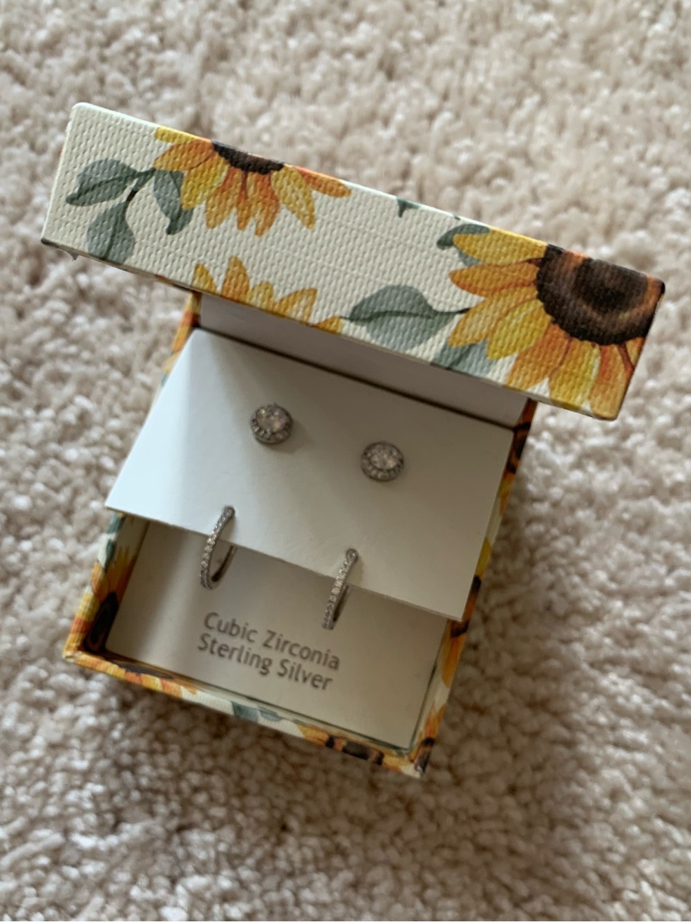 {Nanette Lepore} Cubic Zirconia Studs & Huggie Hoop Set